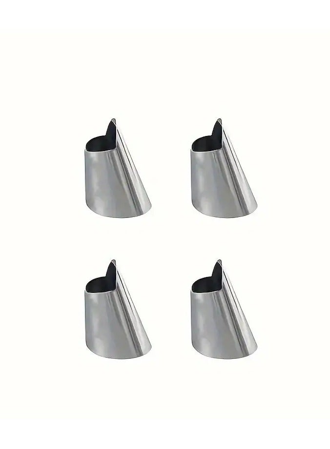 Goolsky 4pcs Iron Finger Covers for Vegetable Picking Garlic Peeling & Edamame Pinching Protective Thumb Finger Protectors Iron Nails, Finger Protector  - Image 1
