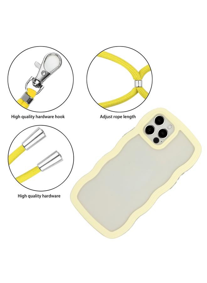 زبون جراب لهاتف iPhone 12 / 12 Pro Lanyard Candy Color Wave TPU شفاف من مادة البولي يوريثين الحراري لهاتف الكمبيوتر الشخصي - Image 2