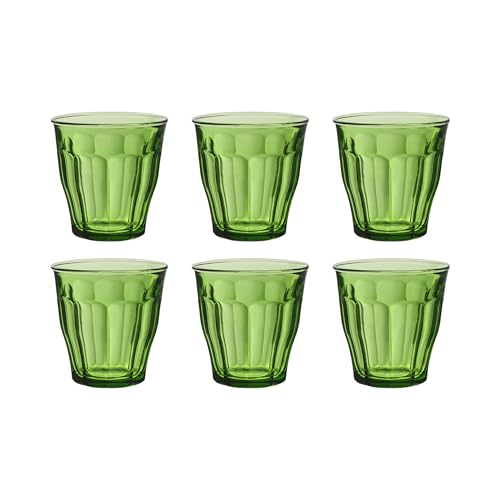 Duralex France Picardie Green Tempered Glass Tumbler 310 ML Set of 6 Glasses | 3X Stronger & Durable | Microwave & Dishwasher Safe | Ultra Scratch-Resistant | Stylish & Giftable Drinking Glass - Image 1