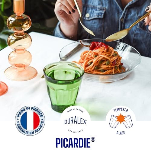 Duralex France Picardie Green Tempered Glass Tumbler 310 ML Set of 6 Glasses | 3X Stronger & Durable | Microwave & Dishwasher Safe | Ultra Scratch-Resistant | Stylish & Giftable Drinking Glass - Image 2
