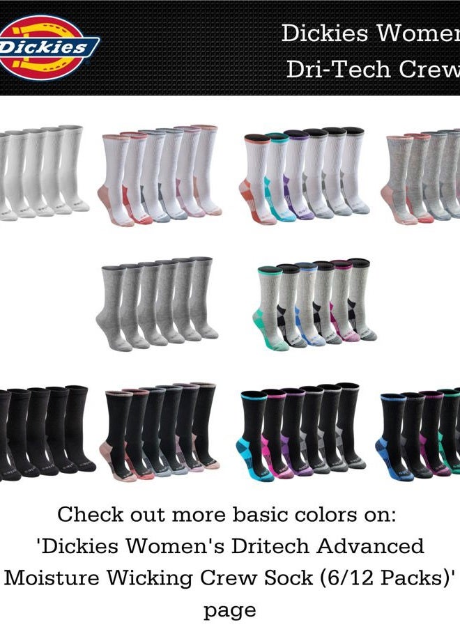 Dickies Women's Dri-Tech Fashion Moisture Control Crew Socks (5/6/12 (S-XL), Tribal (6 Pairs), Medium - Image 4