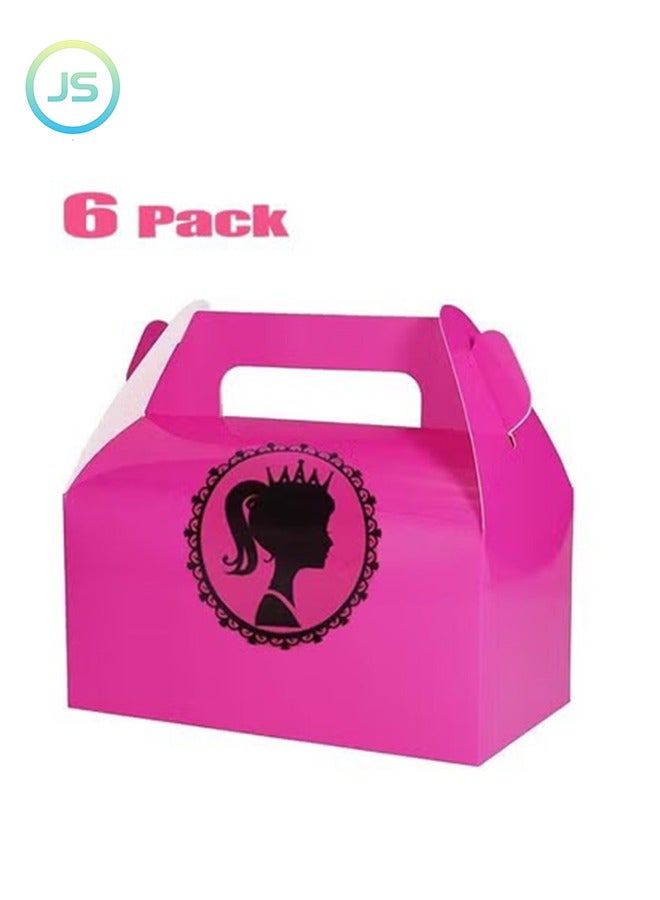 جي أس 6 قطع صناديق مفضلة حفلة باربي، صناديق الحلوى، وجبات خفيفة، حفلة عيد ميلاد فتاة حفل زفاف الطفل حمام - Image 1