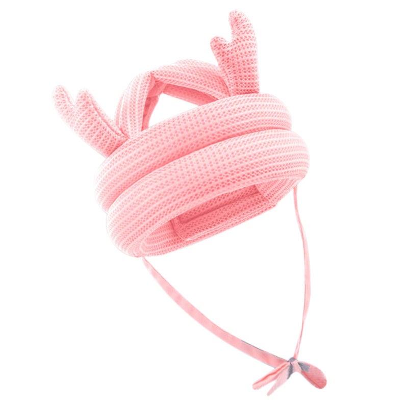 Ylucky Cute Baby Safety Helmet Toddler Head Protection Adjustable Baby Bumper Hat Head Cushion Helmet Bumper Bonnet Pink