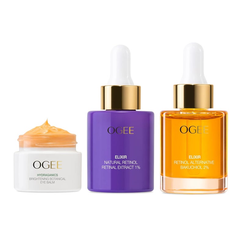 Ogee Natural Retinol Trio Botanical Eye Balm Bakuchiol 2 Elixir Retinal Extract 1 Elixir - Image 1