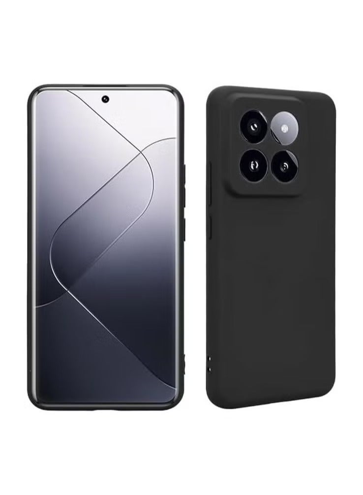 Protective Cover For Xiaomi 14 ,  Slim Fit Soft Back TPU Case Flexible Silicone Cover Compatible For Xiaomi 14 - Black