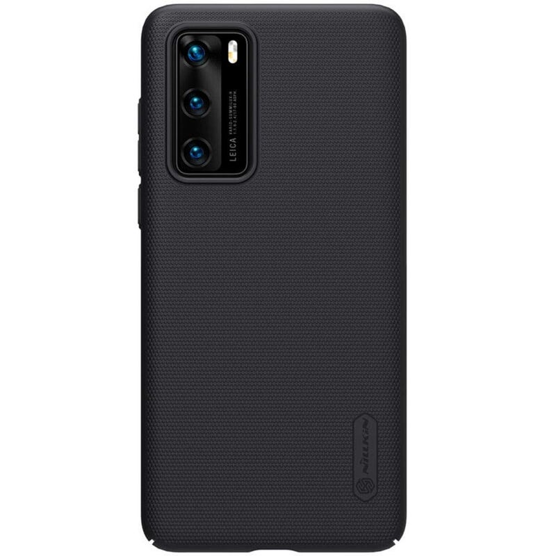 Nillkin Huawei P40 Case Mobile Cover Super Frosted Shield Hard Phone with Stand  Slim Fit  Designed for  Black