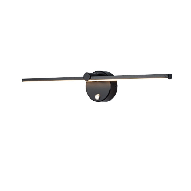 Rotating LED Wall Lamp: 300° Rotatable Black, Versatile Decorative - Adjustable Ambient Lighting LED Wall Lamp for Bedroom Bedside Mirror Washbasin - Image 1