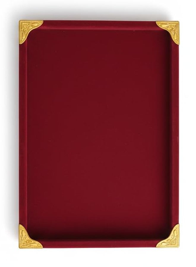 SENTONI Velvet Jewellery Finding Beading Tray Finding Display Organiser Perfect for Necklaces and Bracelets Jewellery Cosmetic Organizer Tray 12x9 Inch Pack of 2 -Maroon - Image 2