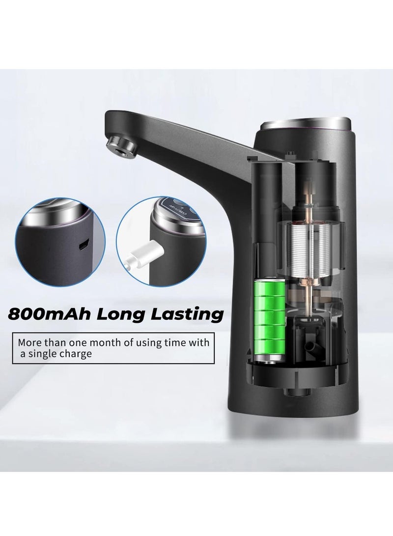 Electric Water Dispenser Pump for 2–5 Gallon Bottles, USB Rechargeable with 600ml/Continuous Mode, 800mAh Battery, Automatic Drinking Water Pump with Silicone Hose & USB Cable KW-48706  - Image 2