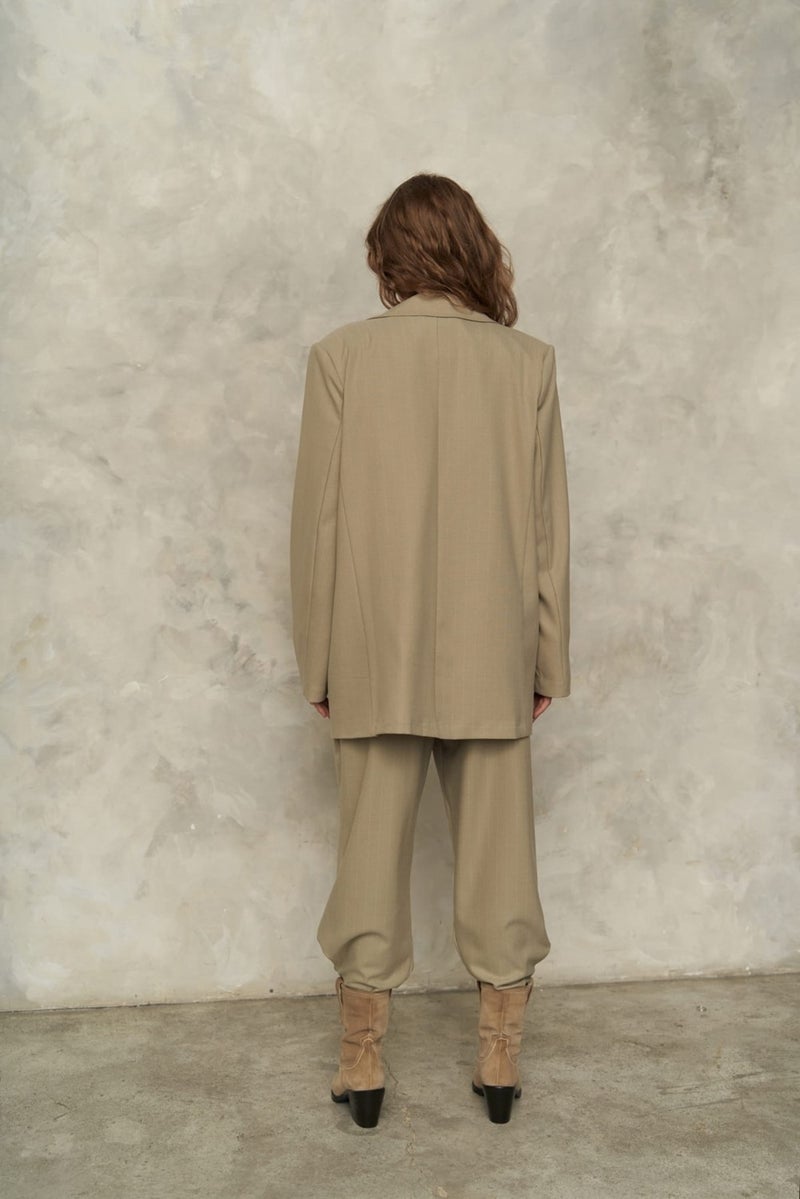 Mai Polly Olive Green Triple Jacket Set  - Image 4