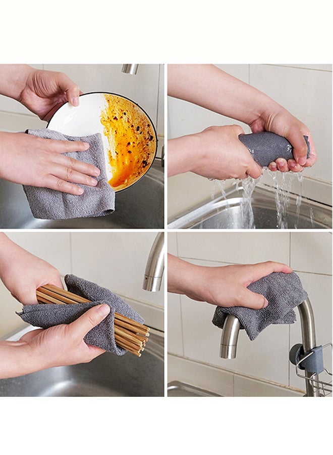 20 Sheets Reusable Microfiber Cleaning Cloths - Washable Towel Rags, Super Absorbent, Lint-Free, Multi-Purpose Kitchen Tissue Roll for Cleaning - Image 5