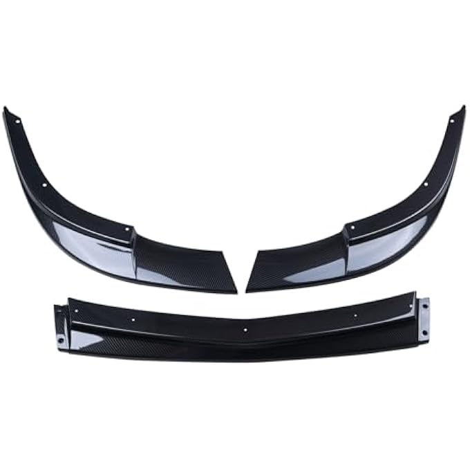 AUTOTOP 3PCS Front Bumper Lip Spoiler Lip Lower Bumper Body Fit 2005-2013 Corvette C6 Base Models 2Dr ZR1 Extended StyleCarbon Fiber Black - Image 4