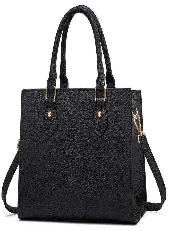 CHICAROUSAL Crossbody Purses and Handbags for Women PU Leather Tote Top Handle Satchel Shoulder Bags (1 LiZ Black) - Image 1
