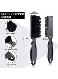 Patelai 12 Pieces Barber Blade Cleaning Brush For Hair Clipper Nail Brush Hair Clipper Cleaning Nylon Brush (Black)  - Image 3