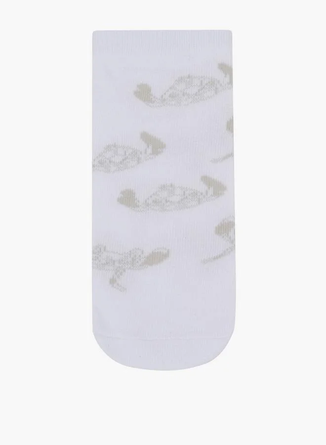 Disney WHITE Pack Of 5 Girls School Socks Ankle Length for Women | Best Price UAE