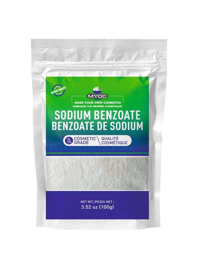 Myoc Sodium Benzoate Powder | Cosmetic Grade Ingredient for DIY Skincare & Formulations | 3.52oz / 100g - Image 1