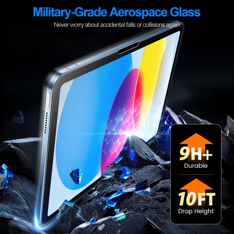 EZ-GLAZ-2 Pack Paper-feel Glass Screen Protector for iPad A16 2025 11th (11 inch) / 10th Generation 2022 (10.9 inch), Matte Glass Film with Easy Application Tray, Compatible with Apple Pencil - Image 5