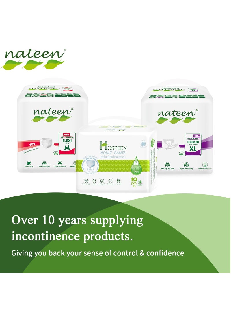 nateen Nateen Hospeen Adult Diapers Pants,Period Pants for Sanitary Protection,Large,Waist Size 80-130cm,10 Count Night Unisex Adult Pull Ups,Panty Style Sanitary Pads for Women,Super Soft Fit.  - Image 5