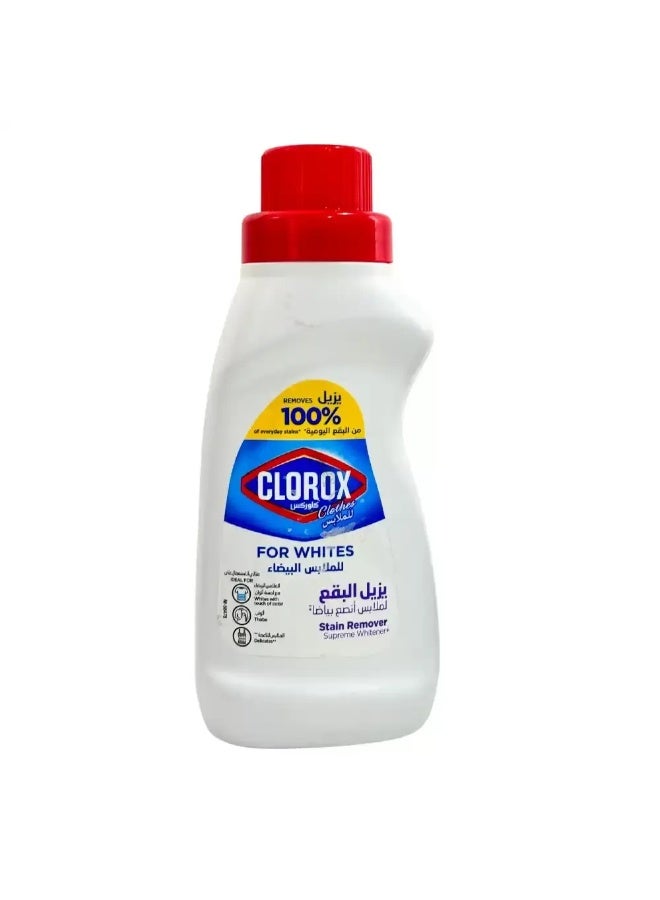 Clorox Supreme Whitener 100% Stain Remover For White Clothes- 500ml - Image 1