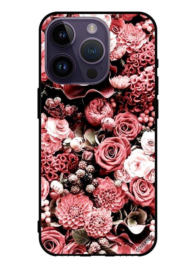 Covernex Protective Case Cover For Apple iPhone 14 Pro Peach Roses 2 - Image 1