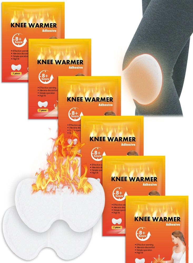 BOSART Knee Warmer Patch – Disposable Hot Therapy Packs for Knee – Up to 8 Hours of Heat Long Lasting & Discomfort Relief for Winter Outdoor Work, Sports Activities – 6 Piece - Image 1