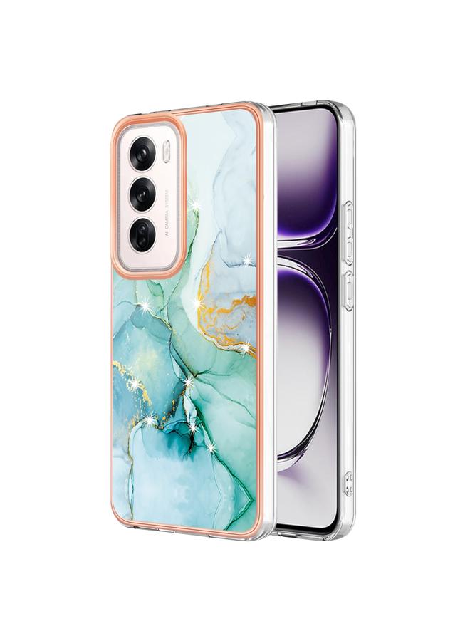 S-TOP Case For OPPO Reno12 Global Electroplating Marble Dual-side IMD Phone Case - Image 1