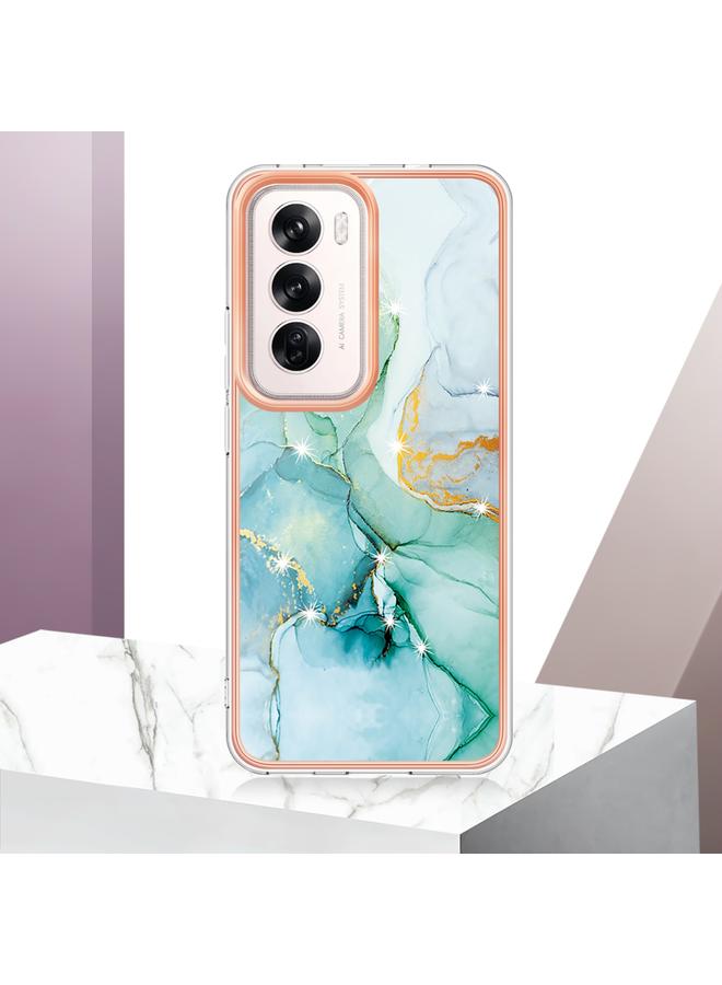 S-TOP Case For OPPO Reno12 Global Electroplating Marble Dual-side IMD Phone Case - Image 2