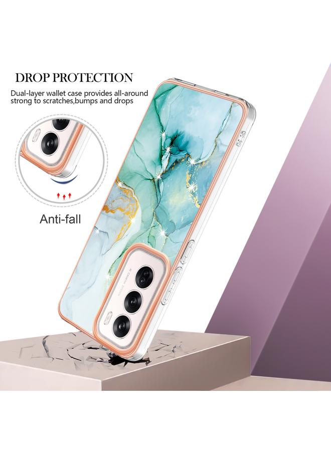 S-TOP Case For OPPO Reno12 Global Electroplating Marble Dual-side IMD Phone Case - Image 4