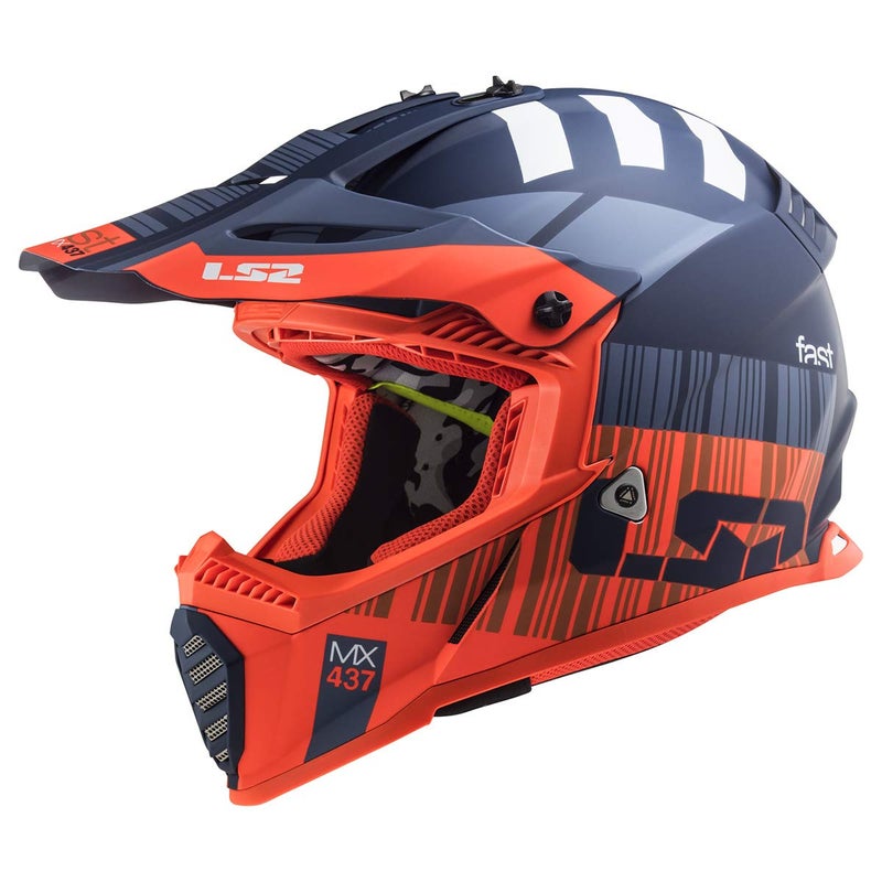 LS2 Helmets Gate Xcode Full Face Helmet (Matte Fluo Orange Blue - 2X-Large) - Image 3