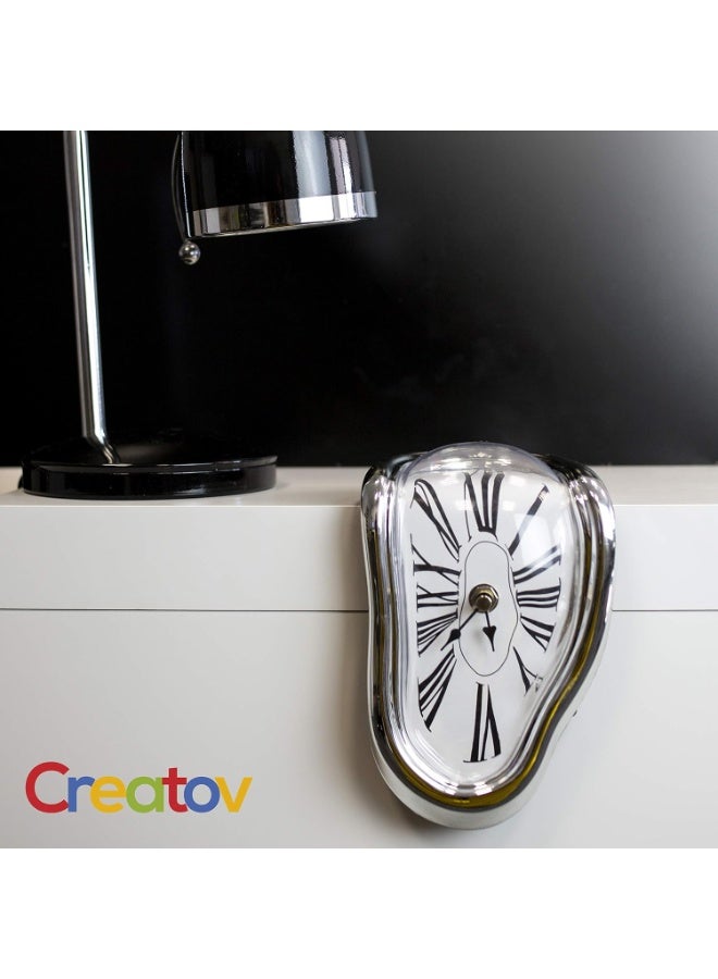 Creatov Decorative Dali Watch Melting Clock - Surrealistic Table Shelf Desk Fashion Melted Clock Salvador Dali Inspired Funny Home Decor Office Best Birthday Gift Idea - Image 4