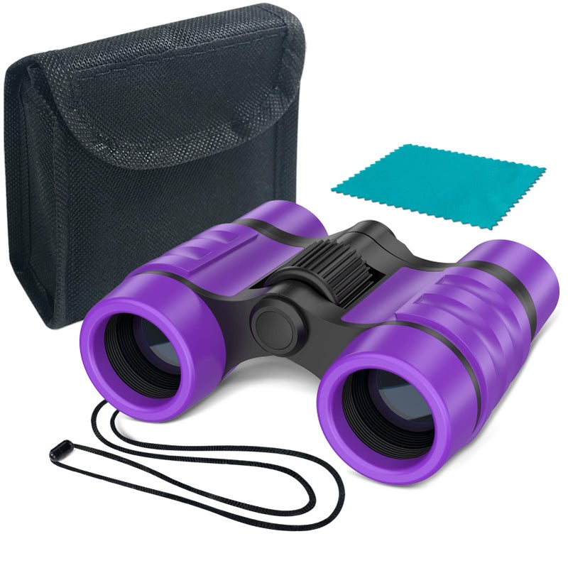 ESSENSON Binoculars for Kids Toys Gifts for Age 312 Years Old Boys Girls Kids Telescope Outdoor Toys for Sports and Outside Play Hiking Bird Watching Travel Camping Birthday Presents Purple - Image 2