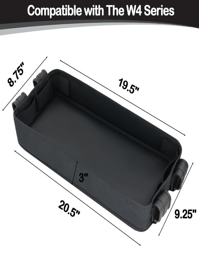 Pemaly Stroller Snacks Tray for Wonderfold Wagon W Series Accessories Waterproof Kids Toy Placement Faux Leather Sides for Eating and 4 Kid’s Cup Holder (W4 Series) - Image 3