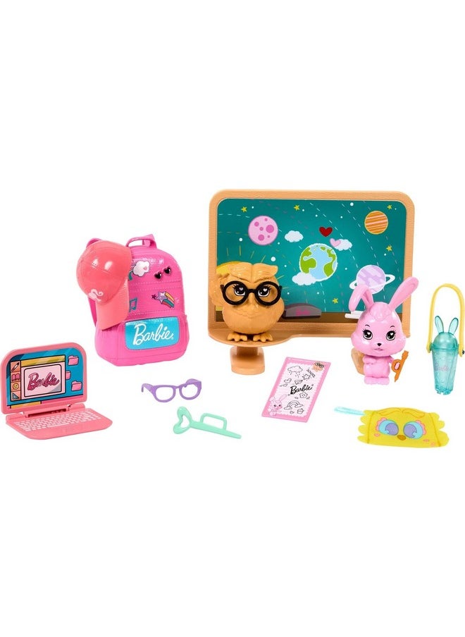 Barbie Barbie My First Barbie Accessories Story Starter School Pack With Chalkboard & Classroom Pets Toys & Gifts For Little Kids 13.5Inch Scale  - Image 1