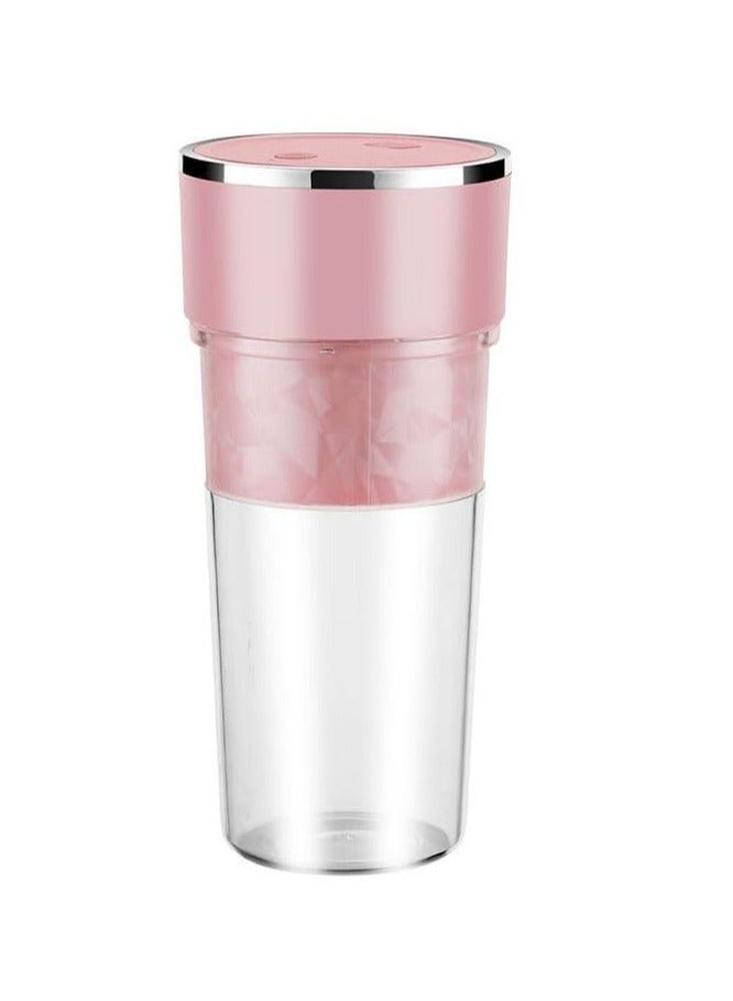 USB Electric Safety Juicer Cup Juicing Mixing Ice Blenders Mixer Waterproof Portable Rechargeable Mixer Pink - Image 1