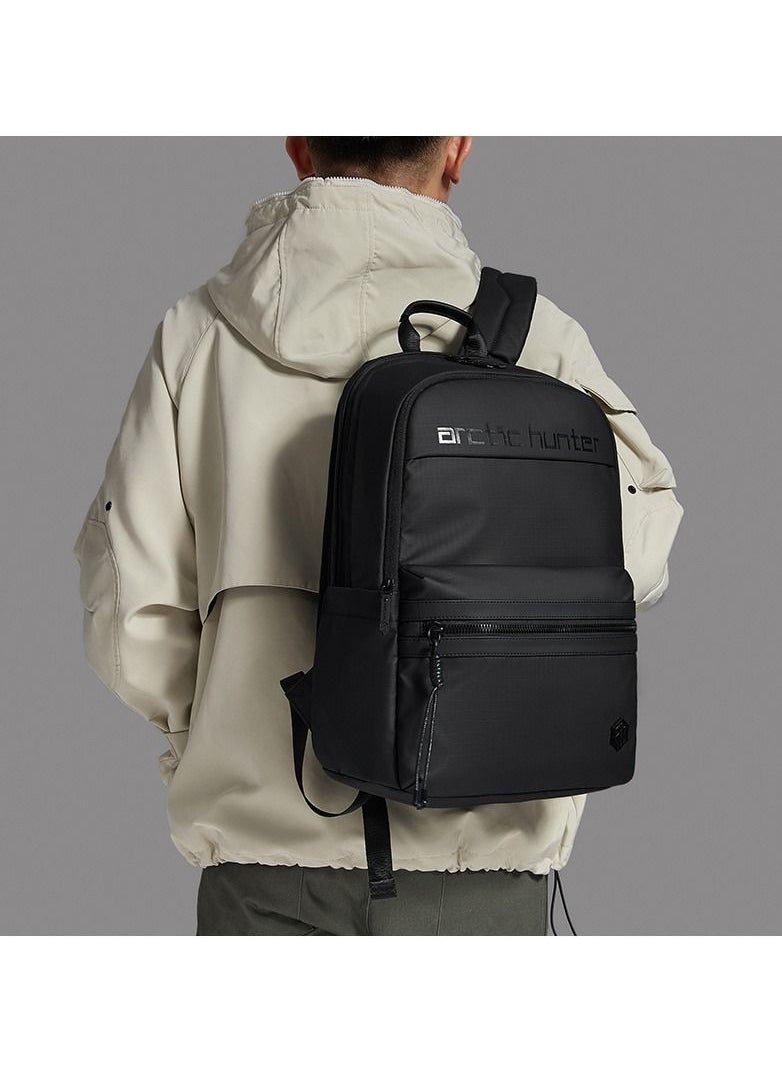 ARCTIC HUNTER B00536 15.6-Inch Laptop Casual Multi-Function Oxford Waterproof Backpack Bag, Black  - Image 2