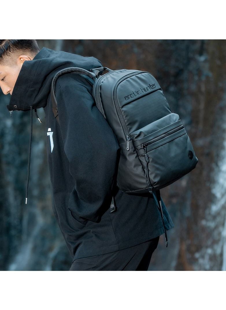 ARCTIC HUNTER - B00536 15.6-Inch Laptop Casual Multi-Function Oxford Waterproof Backpack Bag, Black - Image 1
