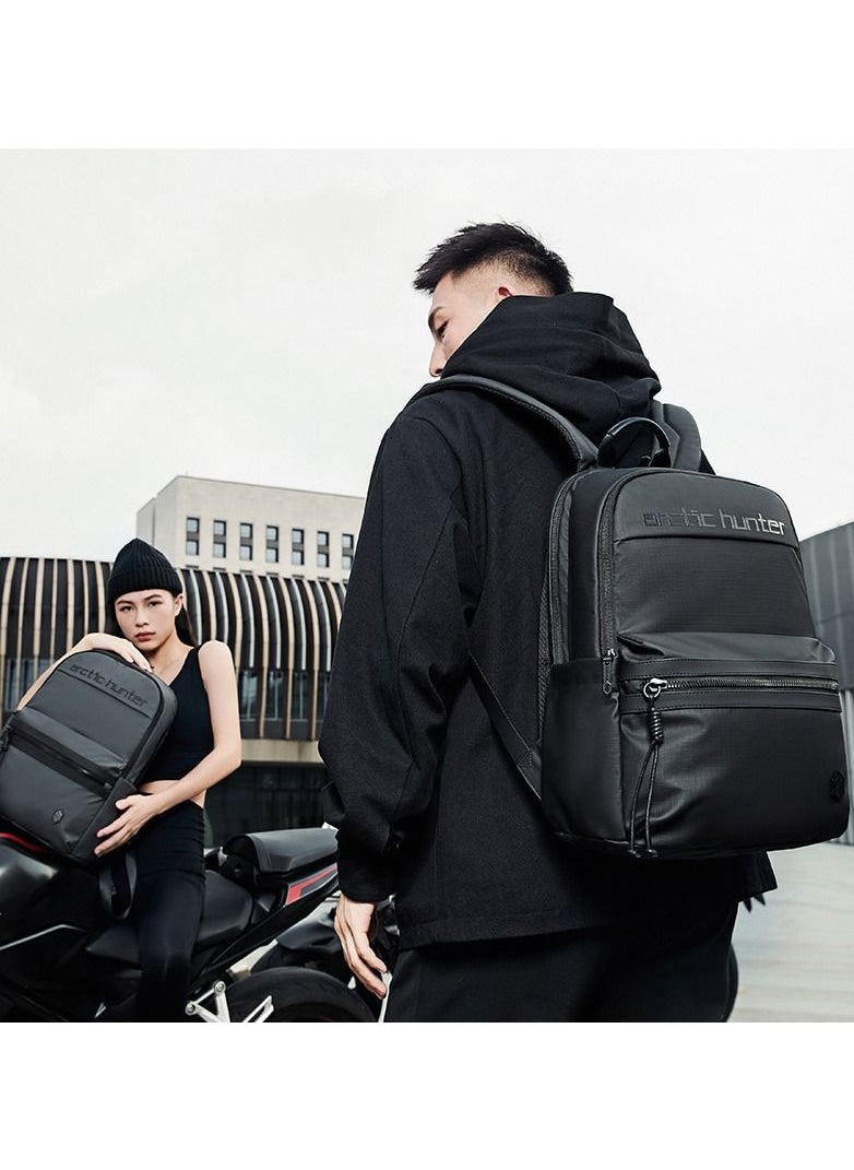ARCTIC HUNTER B00536 15.6-Inch Laptop Casual Multi-Function Oxford Waterproof Backpack Bag, Black  - Image 4
