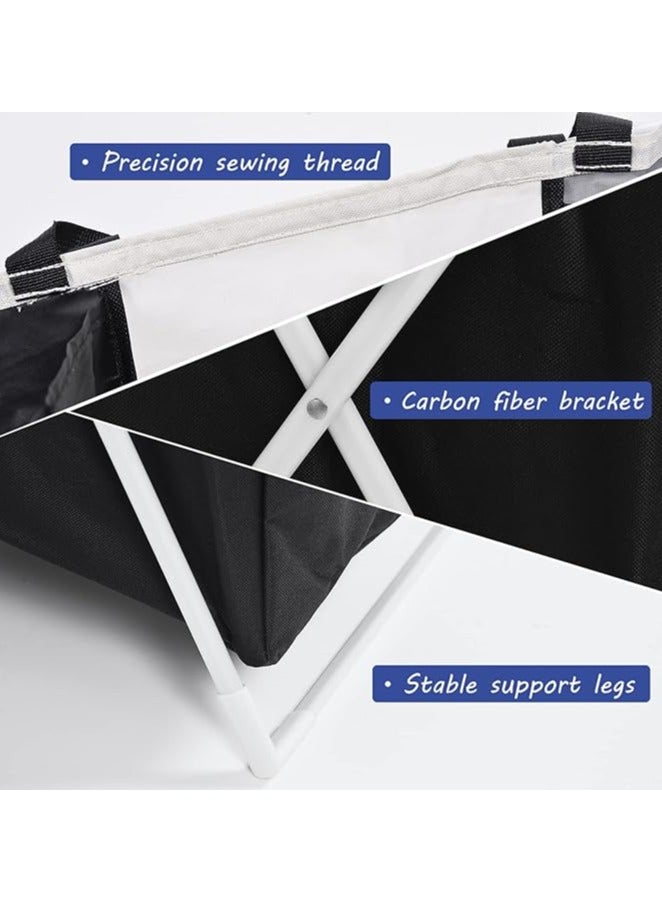 3-Section Laundry Basket Black/White/Grey - Image 2