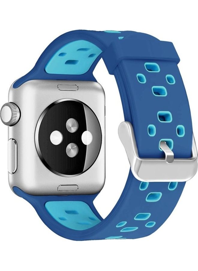 Loquat Replacement Strap For Apple Watch Series Dark Blue/Tea Green - Image 2