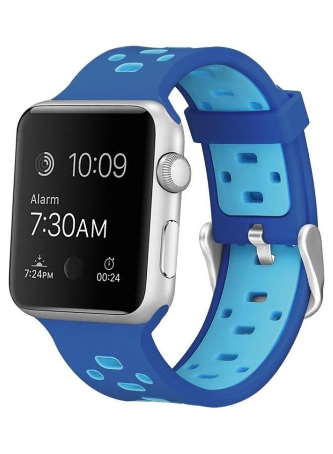 Loquat Replacement Strap For Apple Watch Series Dark Blue/Tea Green - Image 4