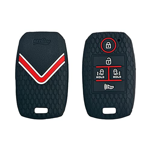 CARMATE Silicone Car Key Cover KC-51 Fit for Carnival (5 Button Smart Key)-Black - Image 3
