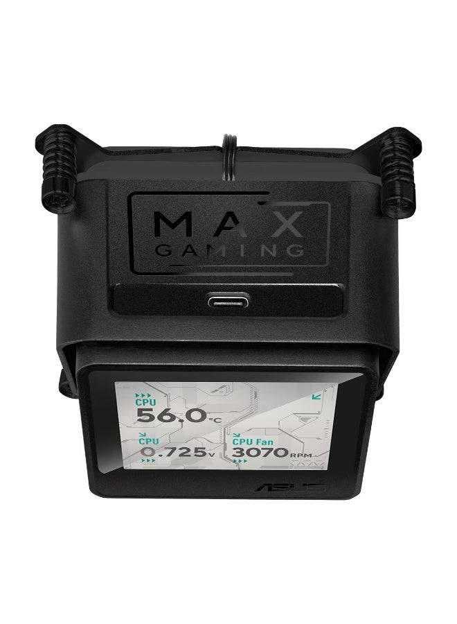 ASUS MAX GAMING LC 360 ARGB LCD AIO Liquid CPU Cooler, 3 x 120mm ARGB Fans, Customizable LCD Display, Intel LGA1700 & AMD AM5/AM4, Black | 90RC01G1-B0EAY0 - Image 2