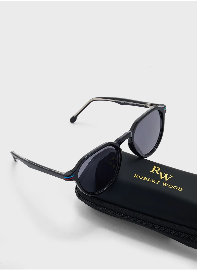 Robert Wood Polarized Lens Round Sunglasses