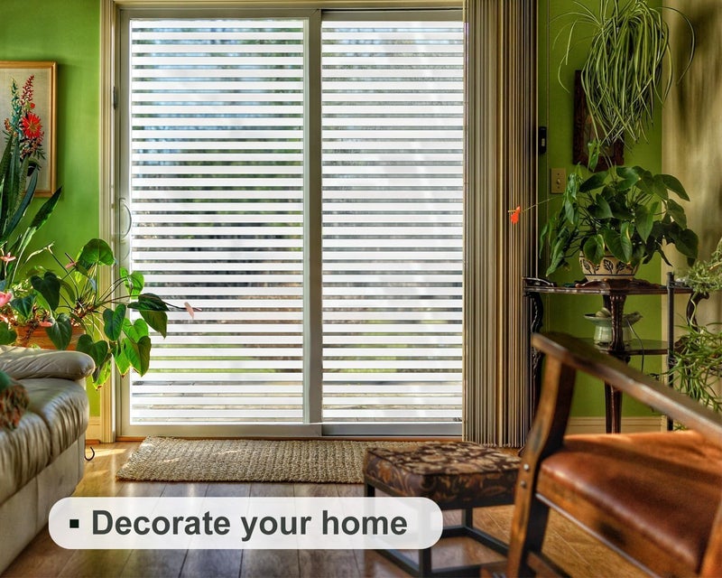 Bloss Privacy Window Film - Staggered Stripes - Image 2