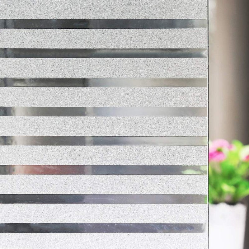 Bloss Privacy Window Film - Staggered Stripes - Image 1
