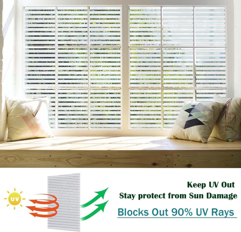 Bloss Privacy Window Film - Staggered Stripes - Image 3