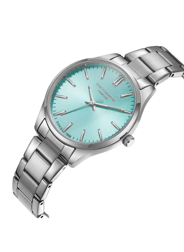 لي كوبر Lee Cooper LC08011.390 Women's Analog Display Watch & Metal Strap Silver