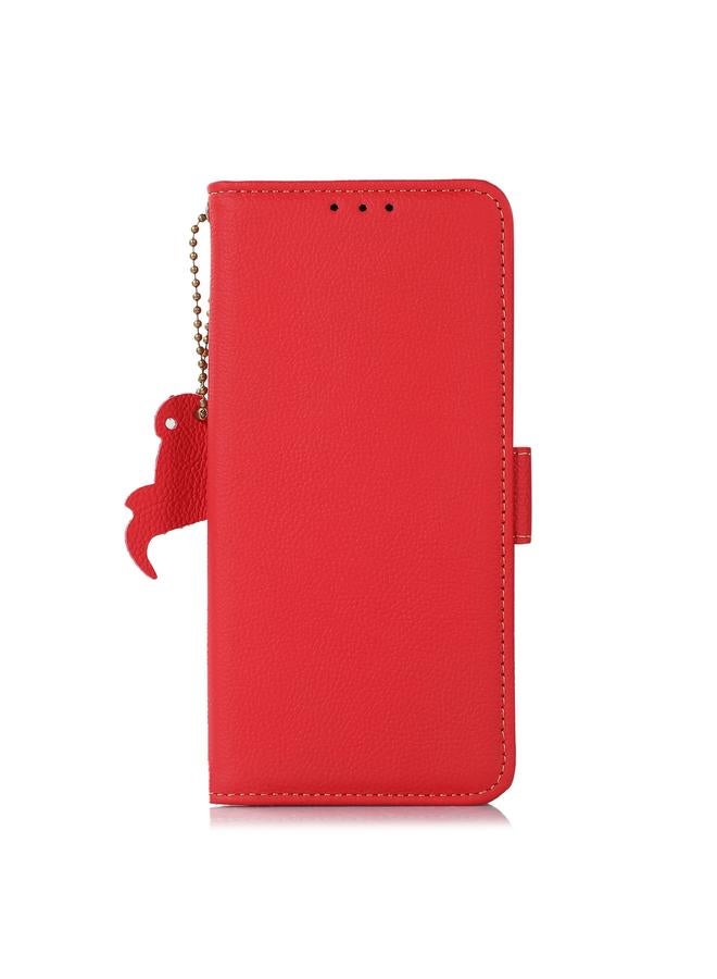 اس-توب جراب لهاتف Samsung Galaxy S24 FE 5G، جراب هاتف TJ من الجلد الأصلي بمغناطيس جانبي بتقنية RFID - Image 3