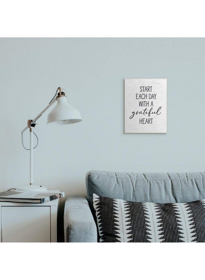 Stupell Industries Start Each Day with a Grateful Heart Neutral Quote, Designed by Lettered and Lined Art, 10x15, Wall Plaque - Image 2