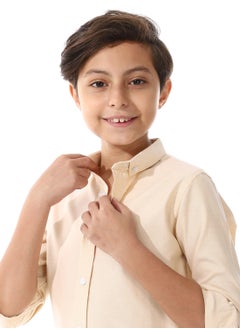 Andora Turn Down Collar Boys Oxford Shirt_ Light Orange  - Image 2